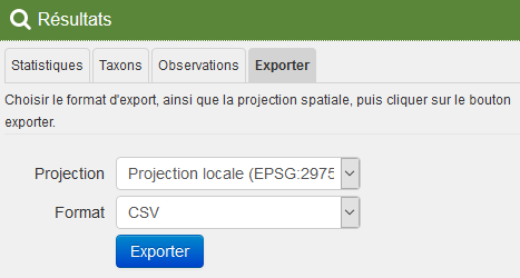 Exporter les résultats